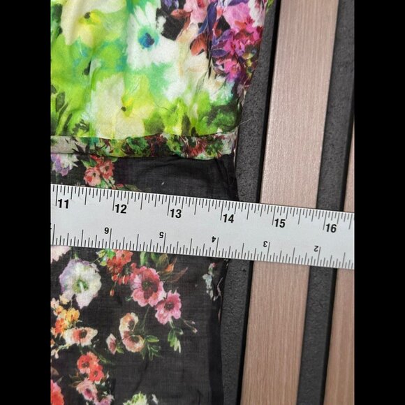 New Apanage Slip Dress US 4 Multicolor Blossom Tie Dye Midi Sleeveless A Line - Picture 4 of 9